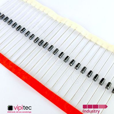 THT-Diode 1N4004 Rectifier DO41 DO204AC 400V 1A -55..150°C Gleichrichter-Diode