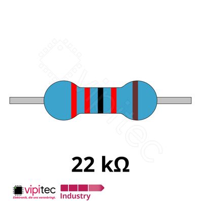 22 Kiloohm Metallfilm-Widerstand THT 0207 1% 600mW 22K Metallschicht Widerstände