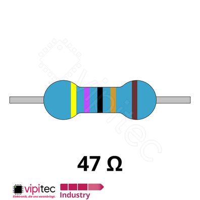 47 Ohm Metallfilm-Widerstand THT 0207 1% 600mW 47R Metallschicht Widerstände