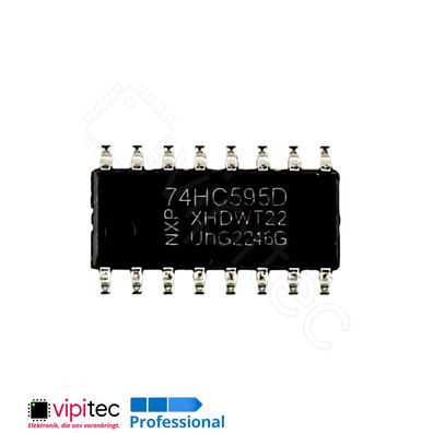 74HC595, 8-Bit Schieberegister, SMD, SO-16, 5V TTL, -40..125 °C, Shift Register