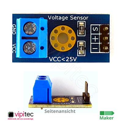 Spannungssensor Modul | 0..25V für Arduino Raspberry Pi Strom Analog Voltmeter