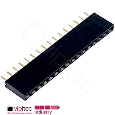 16-polige gerade Buchsenleiste | 2.54mm 1x16 Female Single Pin Socket Header