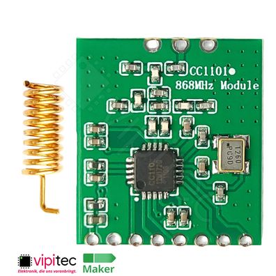 CC1101 868 MHz Funk-Transceiver Modul | 3,3V 1,8V 863..870MHz 500 kBit/s SPI