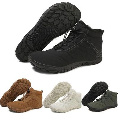 Barfubschuhe Gefuttert Herren Winterschuhe Damen Warm Winterstiefel Sneaker