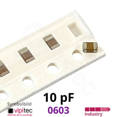 10 pF 0603 SMD-Keramikkondensatoren | 2,5% 50V 125°C C0G 10pF Kerko