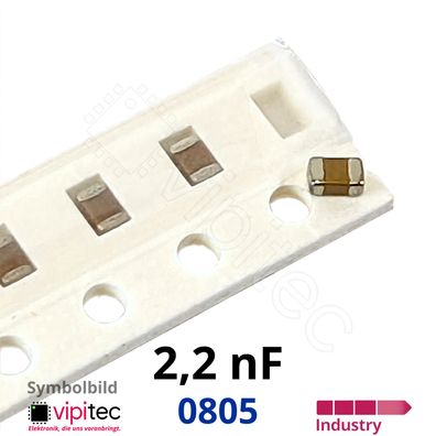 2,2 nF 0805 SMD-Keramikkondensatoren | 10% 50V 125°C X7R 2,2nF Kerko