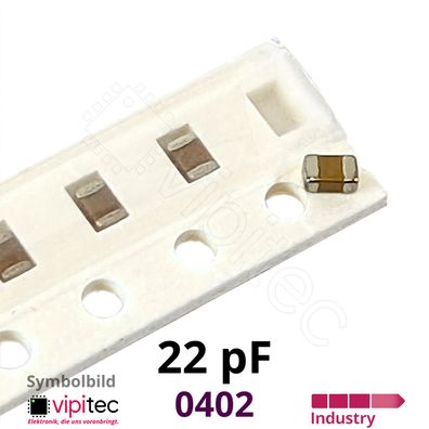 22 pF 0402 SMD-Keramikkondensatoren | 5% 50V 125°C NP0 C0G 22pF Kerko