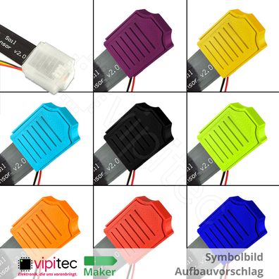 Farbige Kappe für Feuchtigkeitssensor | 3D PLA Gehäuse Hülle Bodenfeuchtesensor