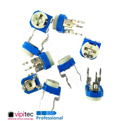 Trimmer Potentiometer 5x5mm RKT6V | THT 50V 100mW Liegend Trimmpoti Poti Regler