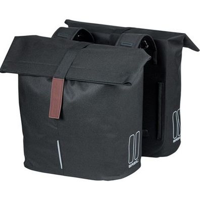 Doppelpacktasche Basil City 28 bis 32 Liter 30 x 18 x 49 cm - Schwarz