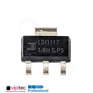 LDI1117-1.8 1,8V Spannungsregler | 3,2..10V SMD SOT-223 LDO Spannungswandler