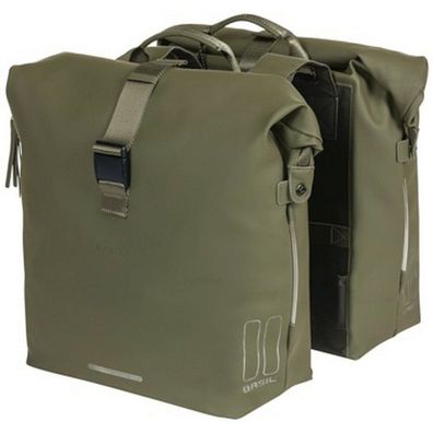 Doppelpacktasche Basil SoHo Nordlicht 41 Liter 31 x 13 x 37 cm - Moos Grün