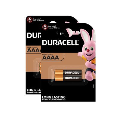 2x Duracell Mini AAAA LR61 MN2500 LR8D425 1,5V 4061 Alkaline Batterie 2er Blister