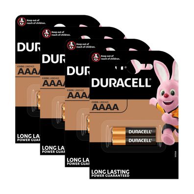 4x Duracell Mini AAAA LR61 MN2500 LR8D425 1,5V 4061 Alkaline Batterie 2er Blister