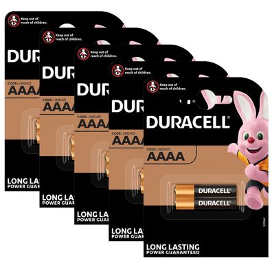 5x Duracell Mini AAAA LR61 MN2500 LR8D425 1,5V 4061 Alkaline Batterie 2er Blister