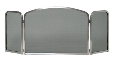 Funkenschutz, aminschutz, Ofenschutz- Edelstahl matt gebürstet- Gitter anthrazit