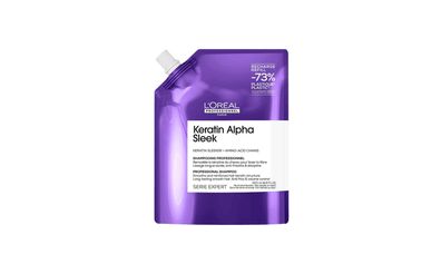 L'Oreal Serie Expert Keratin Alpha Sleek Shampoo 500ml – Refill Nachfüllbeutel