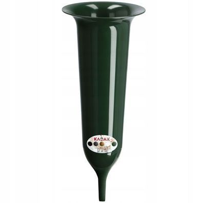 KADAX Grabvase, Blumenvase, Kunststoff-Vase, 13.5 cm, mit Erdspieß, grün