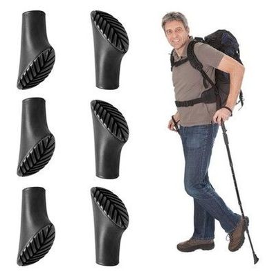 6x Gummipuffer für Wanderstöcke Ø 11mm Nordic Walking Asphalt Kies Berge
