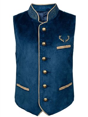 Trachtenweste Tim Kinder blau
