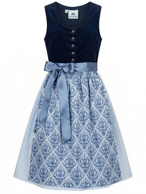 Jugenddirndl blau Cord mit Knöpfen 63735