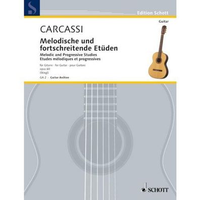 Melodische und fortschreitende Etüden op. 60 Carcassi Gitarre Noten