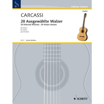20 Ausgewählte Walzer Carcassi Gitarre Noten