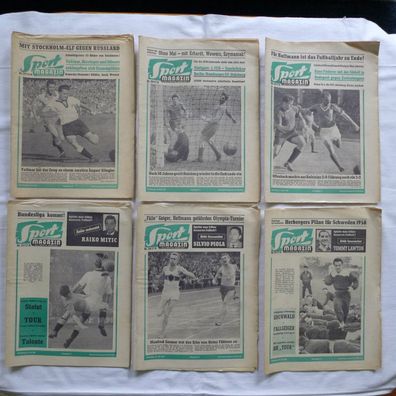 28 x Sport Magazin Ausgabe A , Fußball u.a. 1956 - 1959