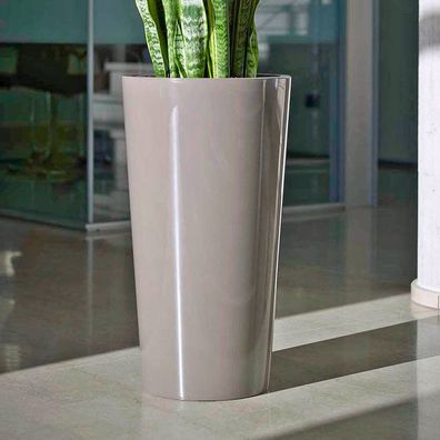 XL Blumentopf m. Einsatztopf 61 cm hoch Farbe Taupe Übertopf Vase Tuit 33 Blumentöpfe