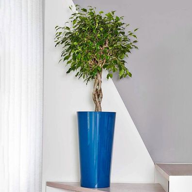 XL Blumentopf mit Einsatztopf 61 cm hoch Farbe Petrol Blau Übertopf Vase Blumentöpfe