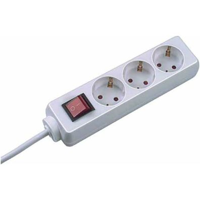 Bachmann Steckdosenleiste SELLY 3-fach (weiÃ #159; 1,5 Meter Kabel, Schalter)