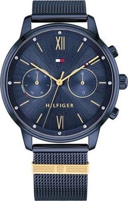 Tommy Hilfiger Multi Zifferblatt Quarz Uhr fér Damen Edelstahl-Mesh Gliederarmband