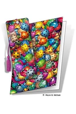 Grußkarte mit 3D Lesezeichen Bunte Käfer / Beetlemania