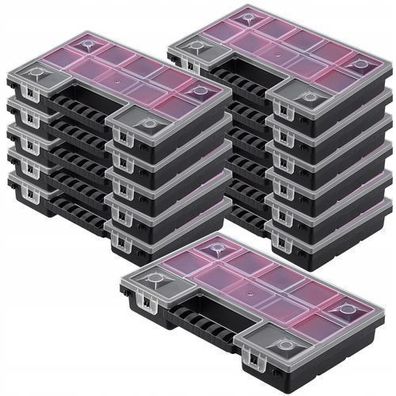 KADAX Organizer, Werkzeugkasten aus Kunststoff, 28 x 18 cm, 12 Stück