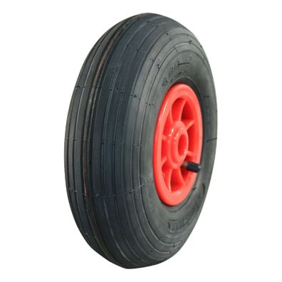 Komplettrad 3.00-4 KINGS TIRE V-5501 4PR Rollenlager Rot