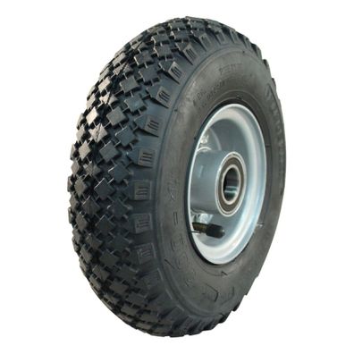 Komplettrad 3.00-4 KINGS TIRE V-6605 6PR Kugellager Stahl grau