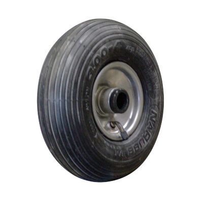 Komplettrad 3.00-4 NaRubb S-2301 4PR Rollenlager Stahl grau