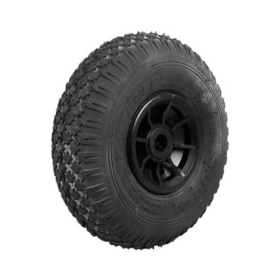 Komplettrad 3.00-4 NaRubb S-2303 4PR Rollenlager Kunststoff schwarz