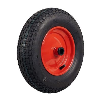 Komplettrad 3.50-8 KINGS TIRE V-9128 4PR Rollenlager Stahl Rot