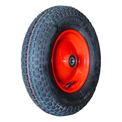Komplettrad 3.50-8 KINGS TIRE V-9128 4PR Serie 52 Kunststoff Rot