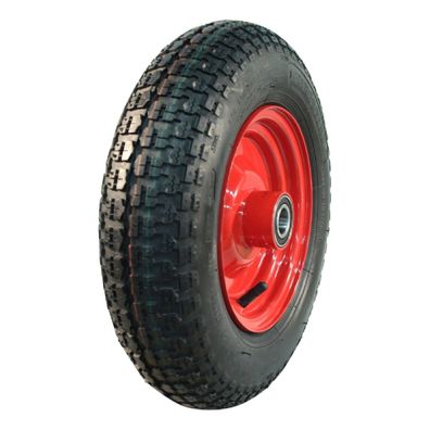 Komplettrad 3.50-8 KINGS TIRE V-9128 4PR Stahlfelge Rot TL
