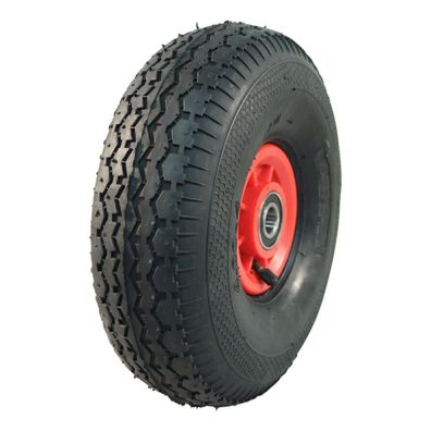 Komplettrad 4.00-4 KINGS TIRE V-6504 4PR 2.10x4 Kunststoff rot