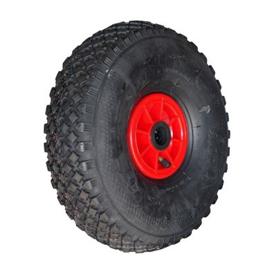Komplettrad 4.00-4 KINGS TIRE V-6605 4PR Rollenlager Rot
