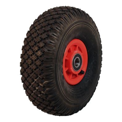 Komplettrad 4.00-4 NaRubb S-2303 4PR Kunststofffelge Rot