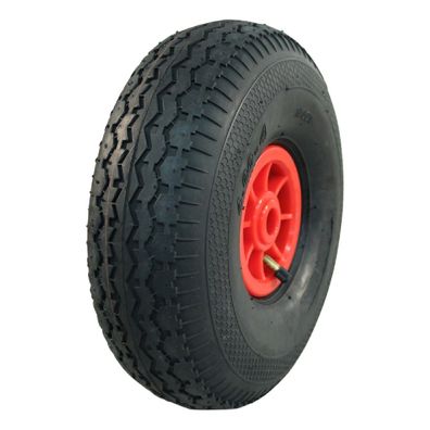 Komplettrad 4.00-4 V-6504 KINGS TIRE Serie 52 Rollenlager Rot