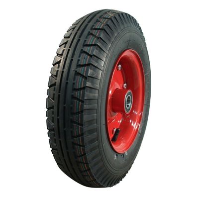 Komplettrad 4.00-8 V-40 Vredestein 8PR Stahlfelge Rot