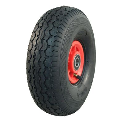 Komplettrad 4.10/3.50-4 KINGS TIRE V-6603 4PR 2.10x4 Rot