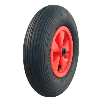 Komplettrad 4.80/4.00-8 KINGS TIRE V-5501A 2PR Gleitlager Rot