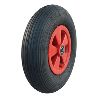 Komplettrad 4.80/4.00-8 KINGS TIRE V-5501A 2PR Kunststoff Rot