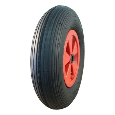 Komplettrad 4.80/4.00-8 KINGS TIRE V-5501A 2PR Rollenlager Rot
